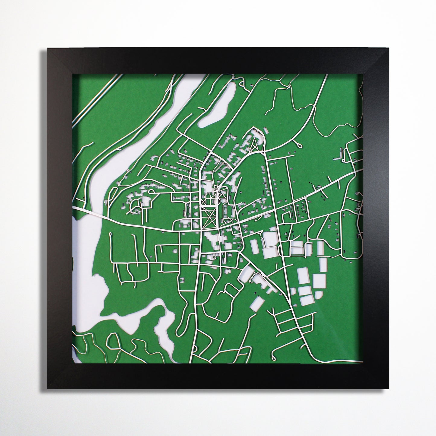 Dartmouth College Laser Cut Map - CarbonLight
