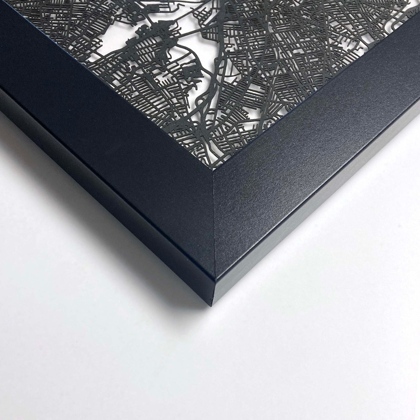 Houston, TX square frame laser cut map