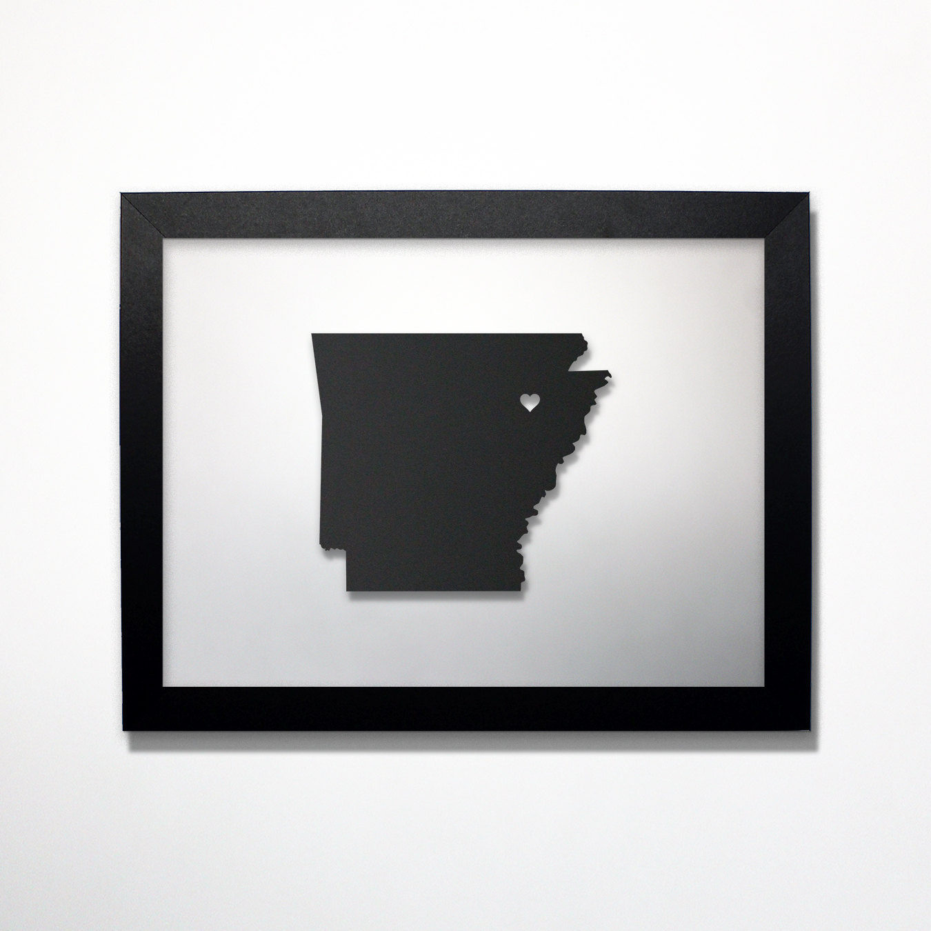 Arkansas laser cut map - CarbonLight