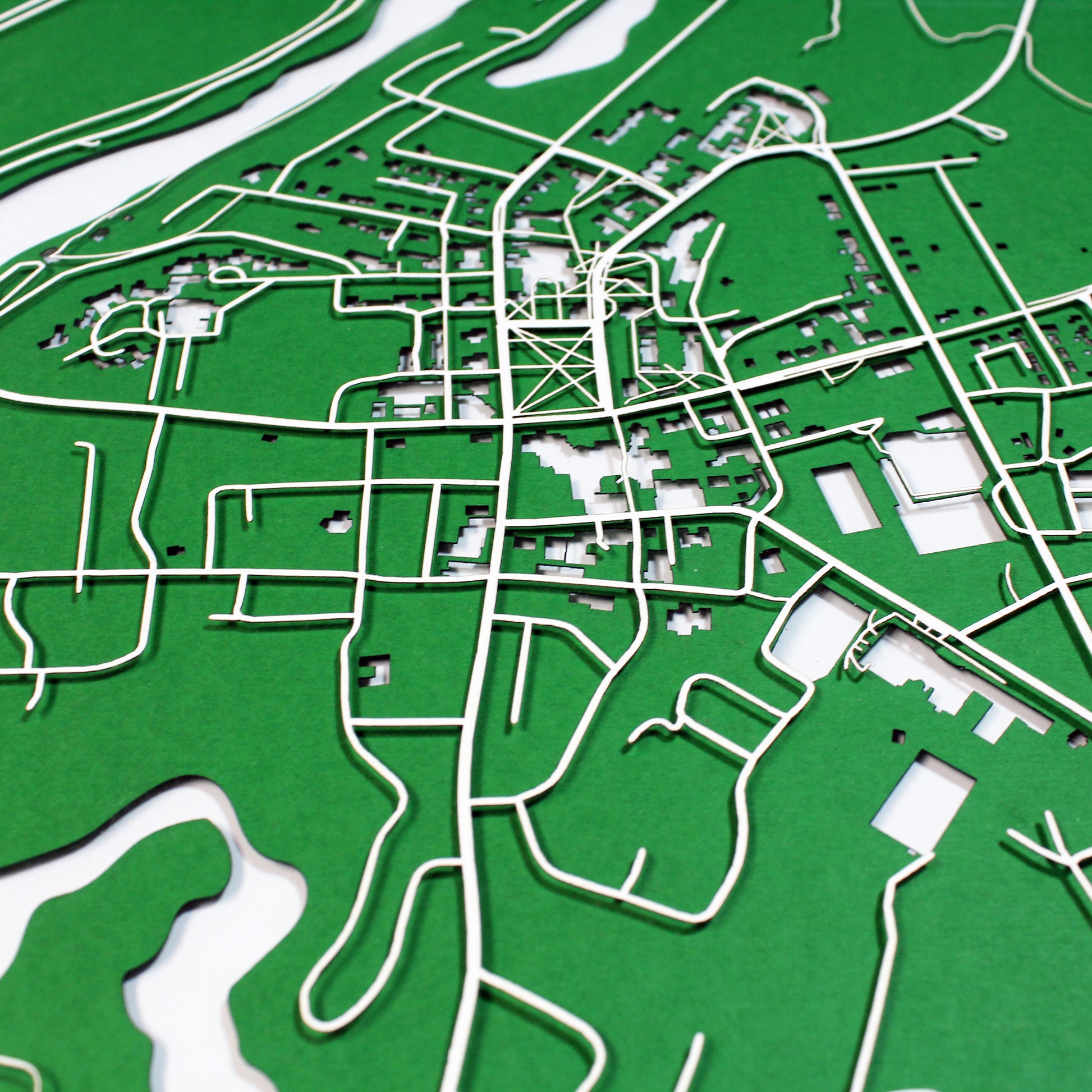 Dartmouth College Laser Cut Map - CarbonLight