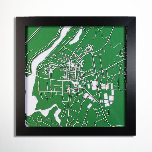Dartmouth College Laser Cut Map - CarbonLight