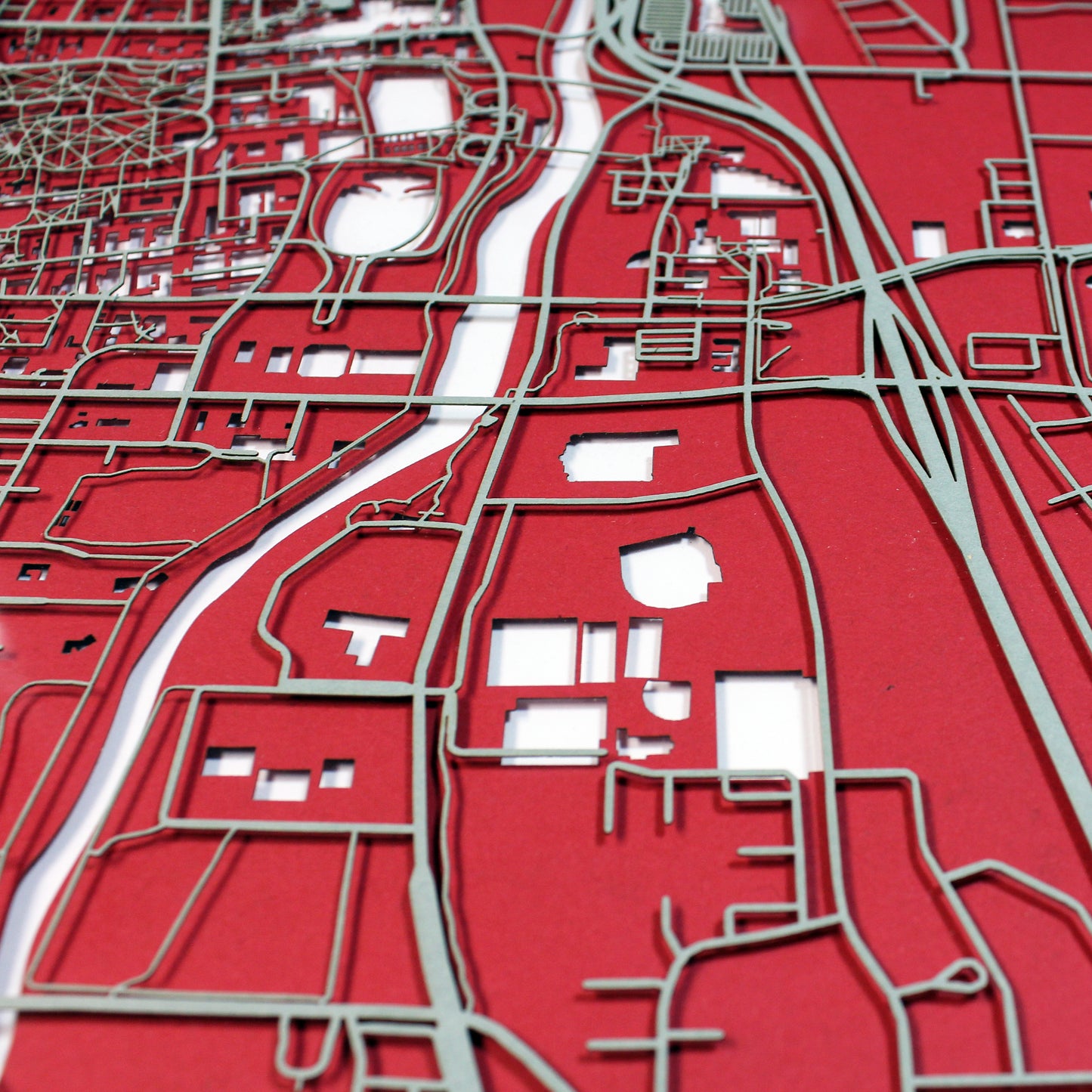 Ohio State University Laser Cut Map - CarbonLight