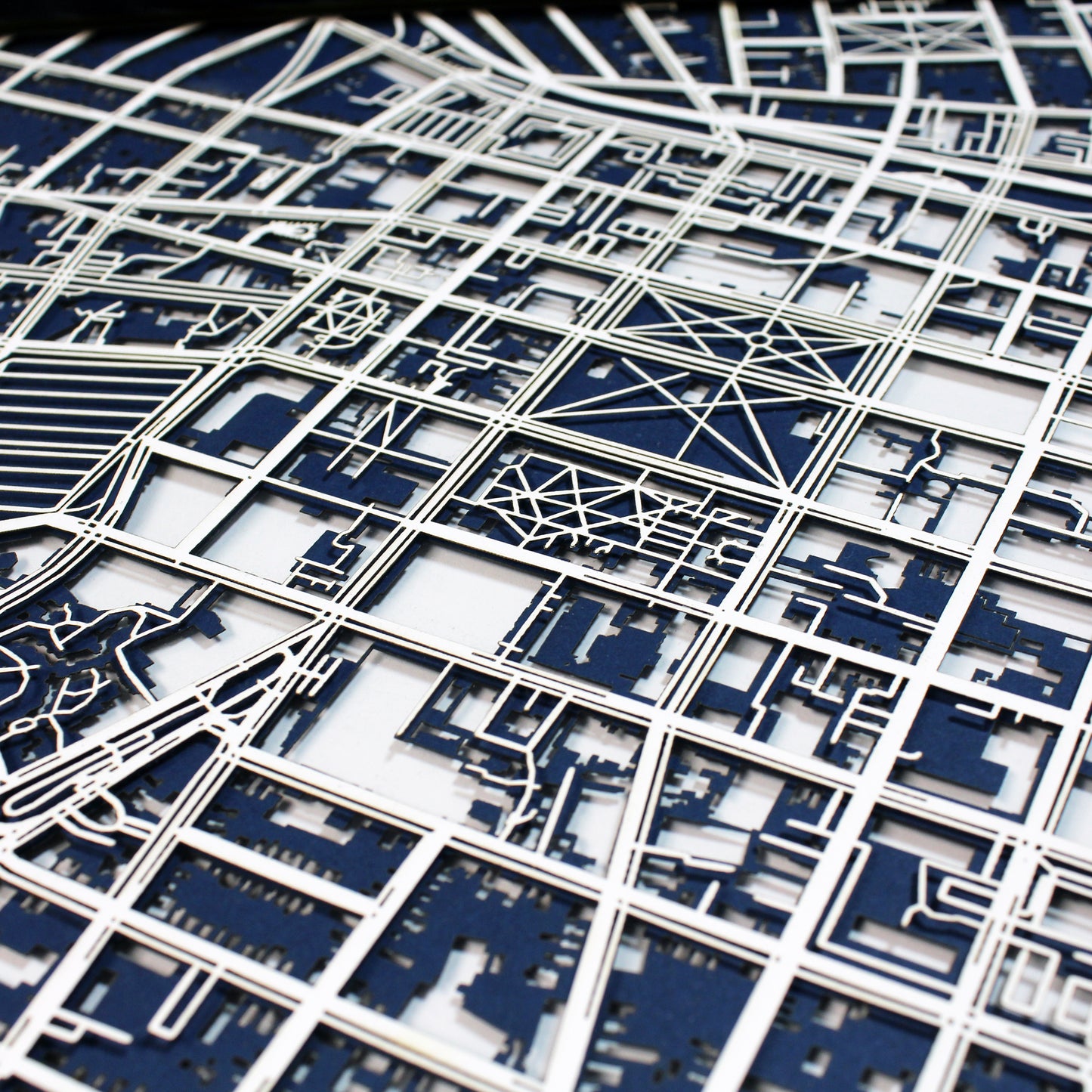 Yale University Laser Cut Map - CarbonLight