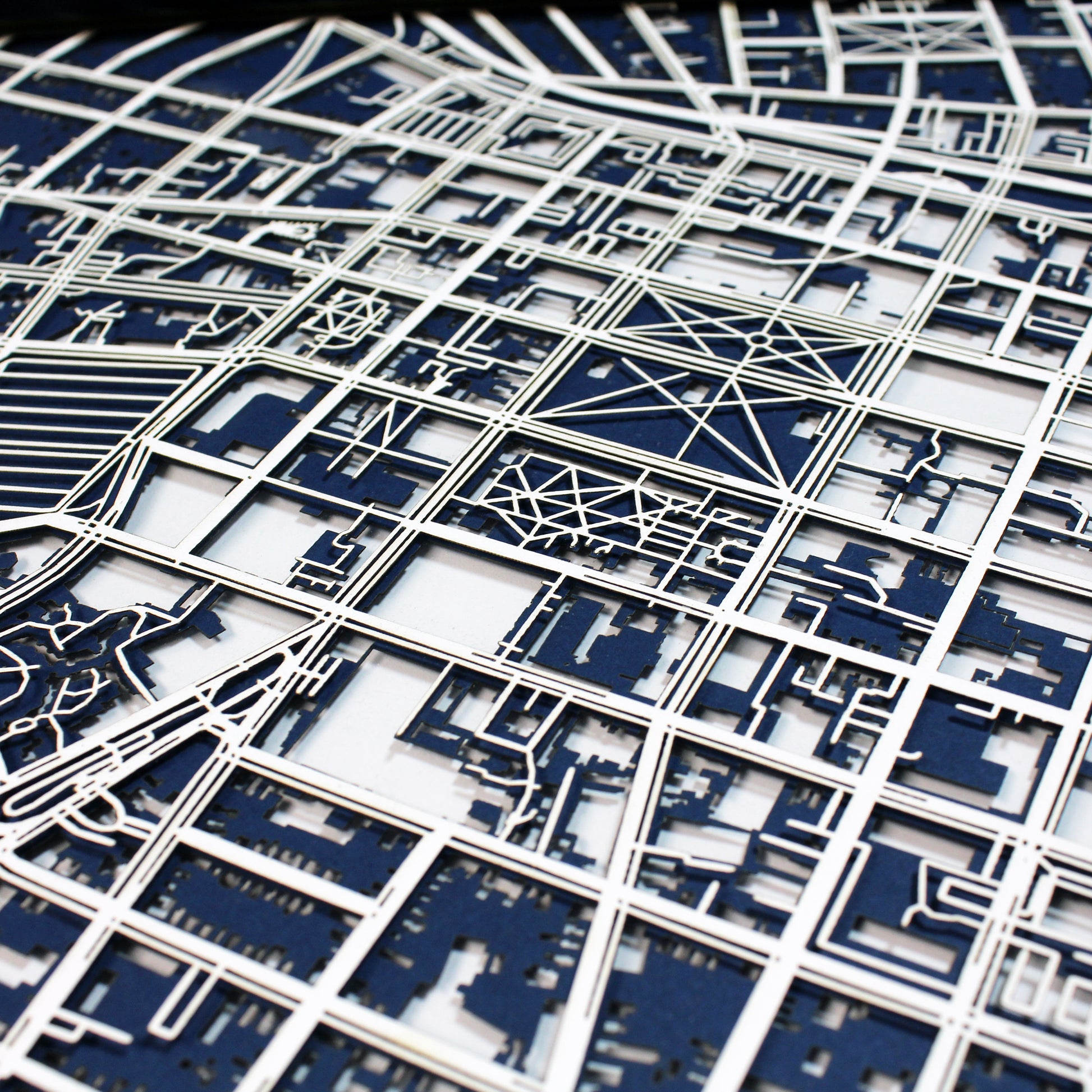 Yale University Laser Cut Map - CarbonLight