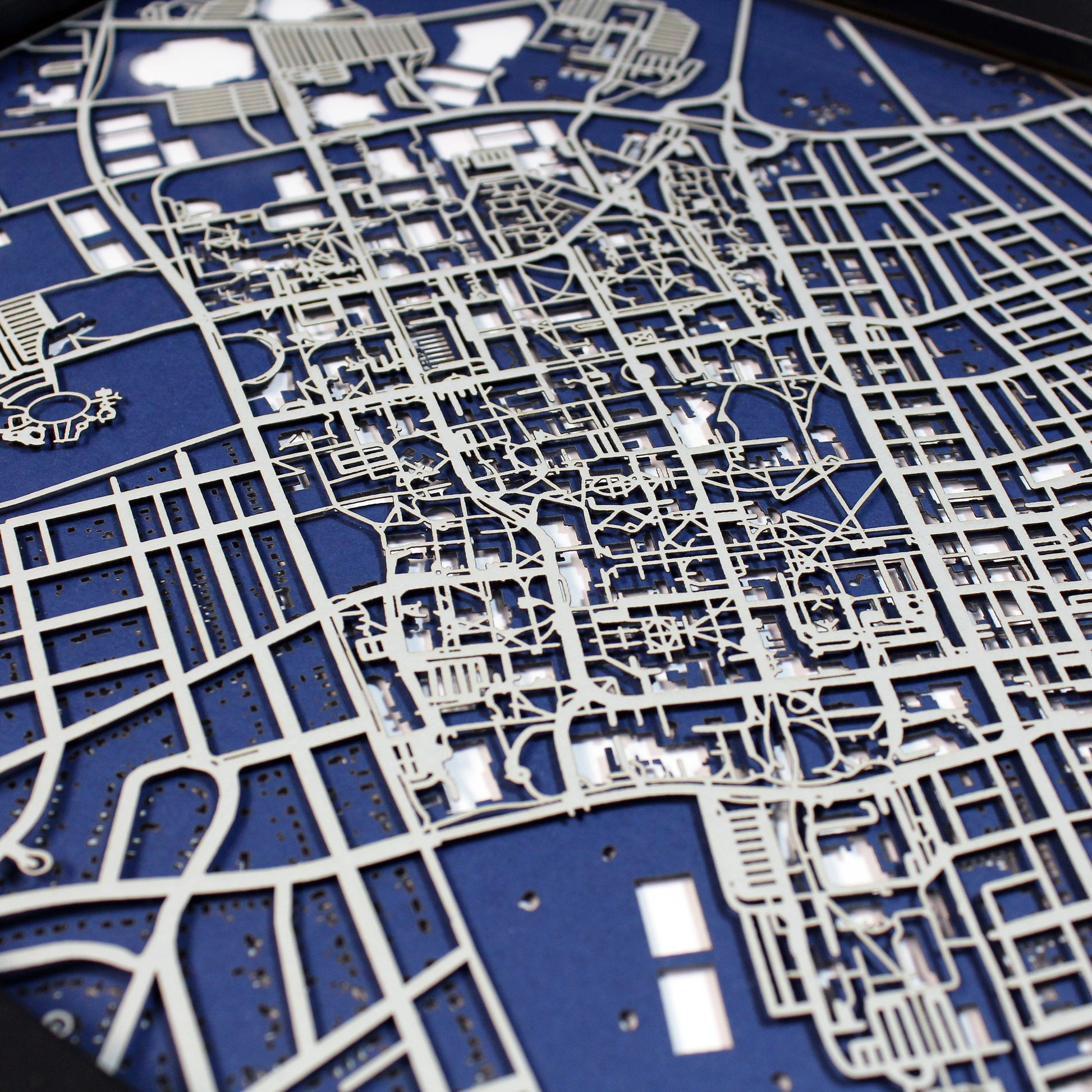 Penn State University Laser Cut Map - CarbonLight