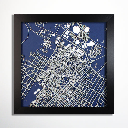 Penn State University Laser Cut Map - CarbonLight