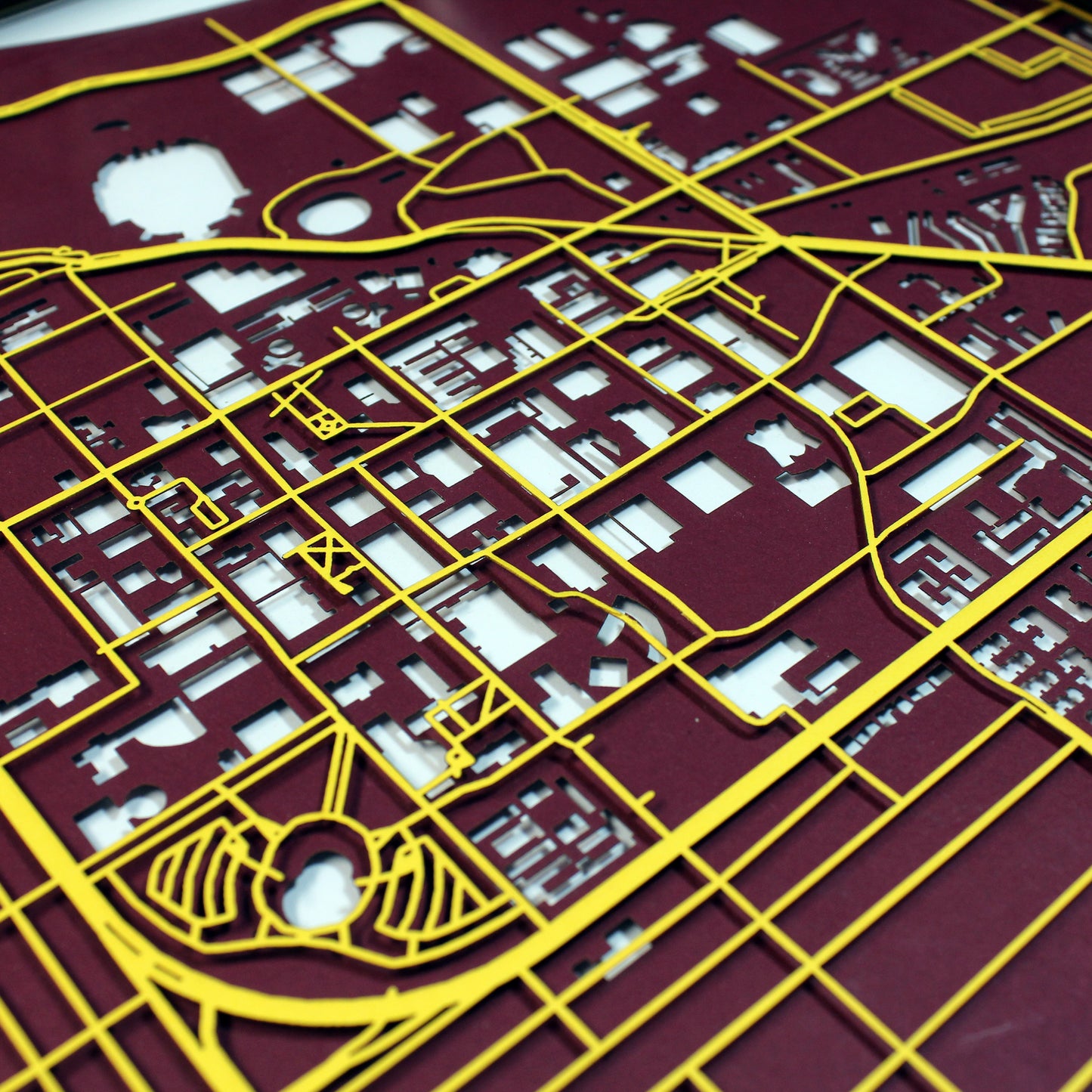 Arizona State University ASU Laser Cut Map - CarbonLight