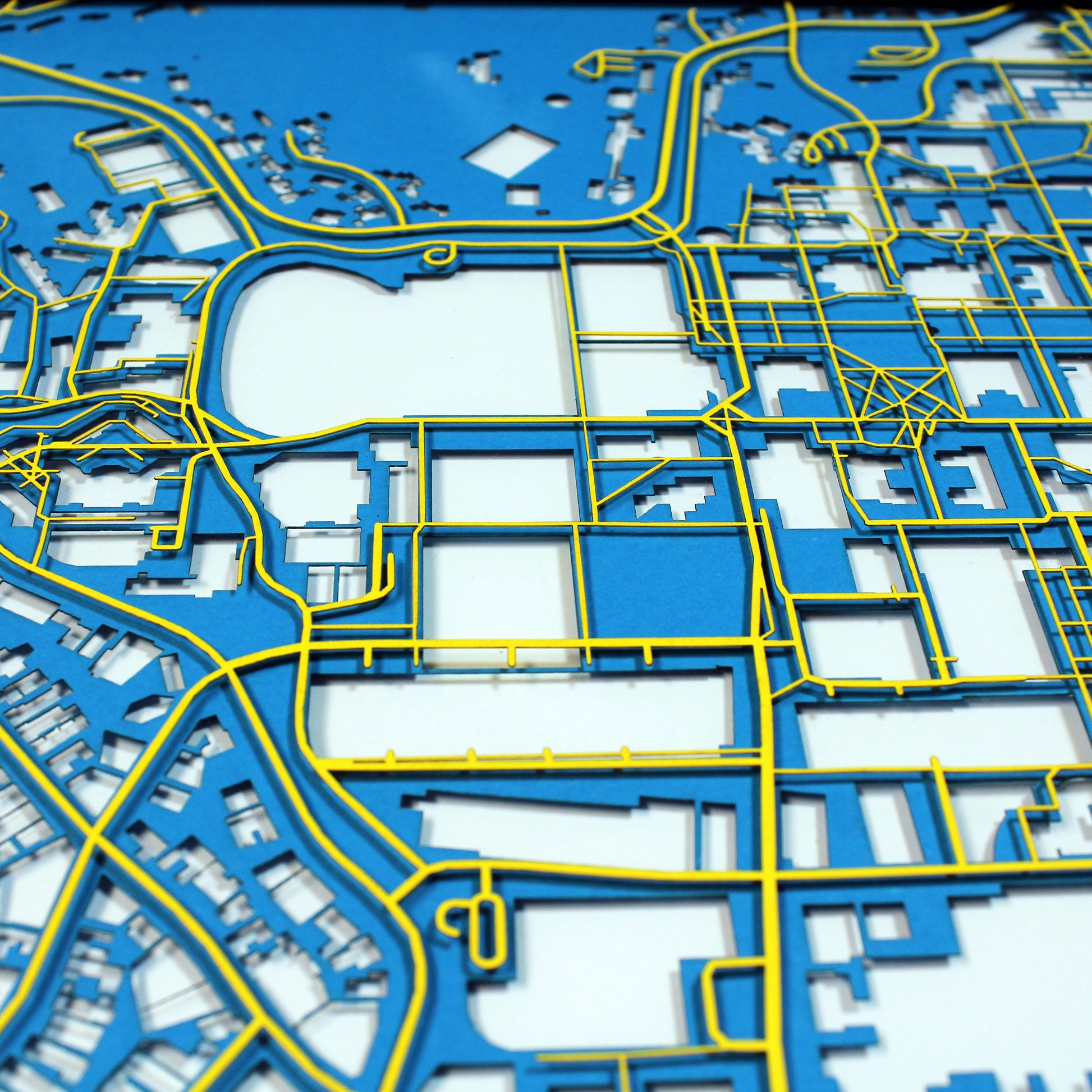 University of California, Los Angeles UCLA Laser Cut Map - CarbonLight