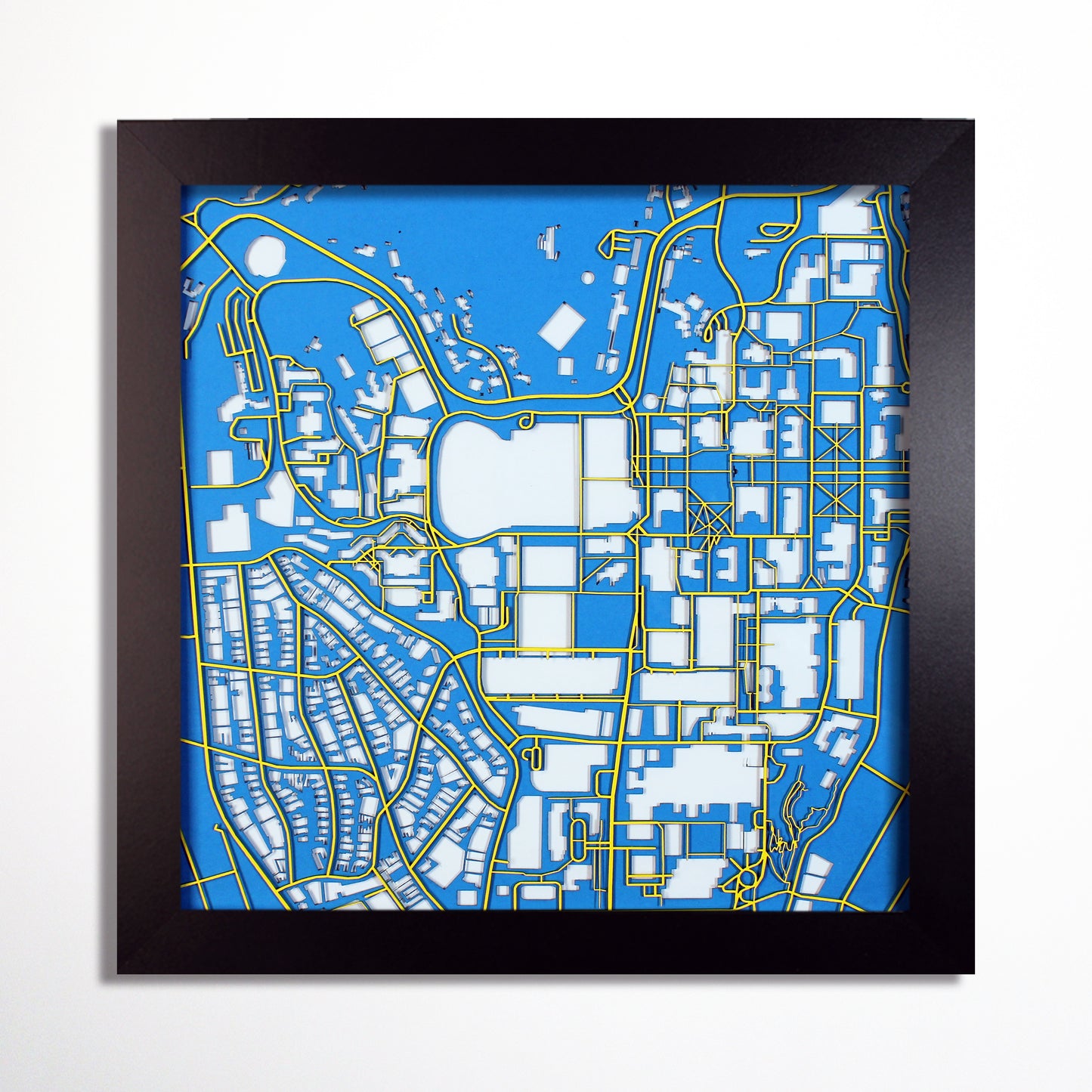 University of California, Los Angeles UCLA Laser Cut Map - CarbonLight