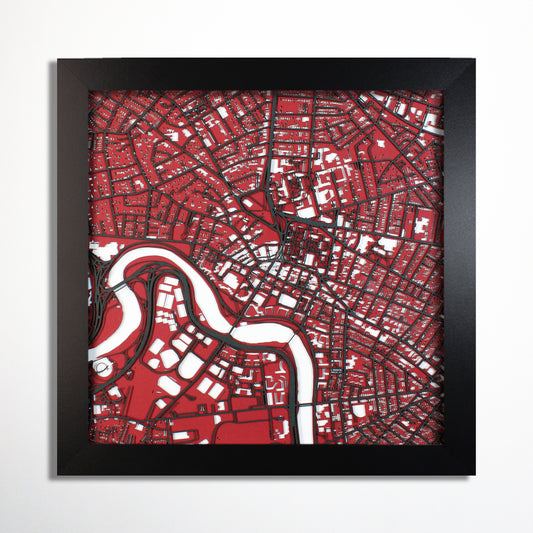 Harvard University Laser Cut Map - CarbonLight