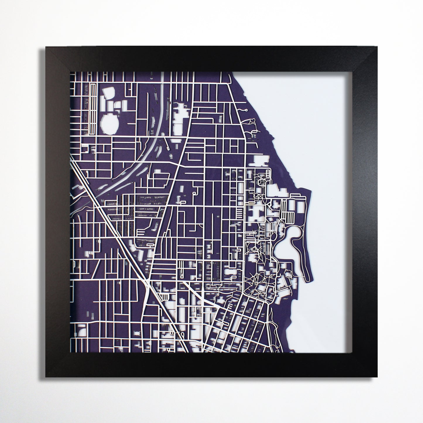 Northwestern University Laser Cut Map - CarbonLight