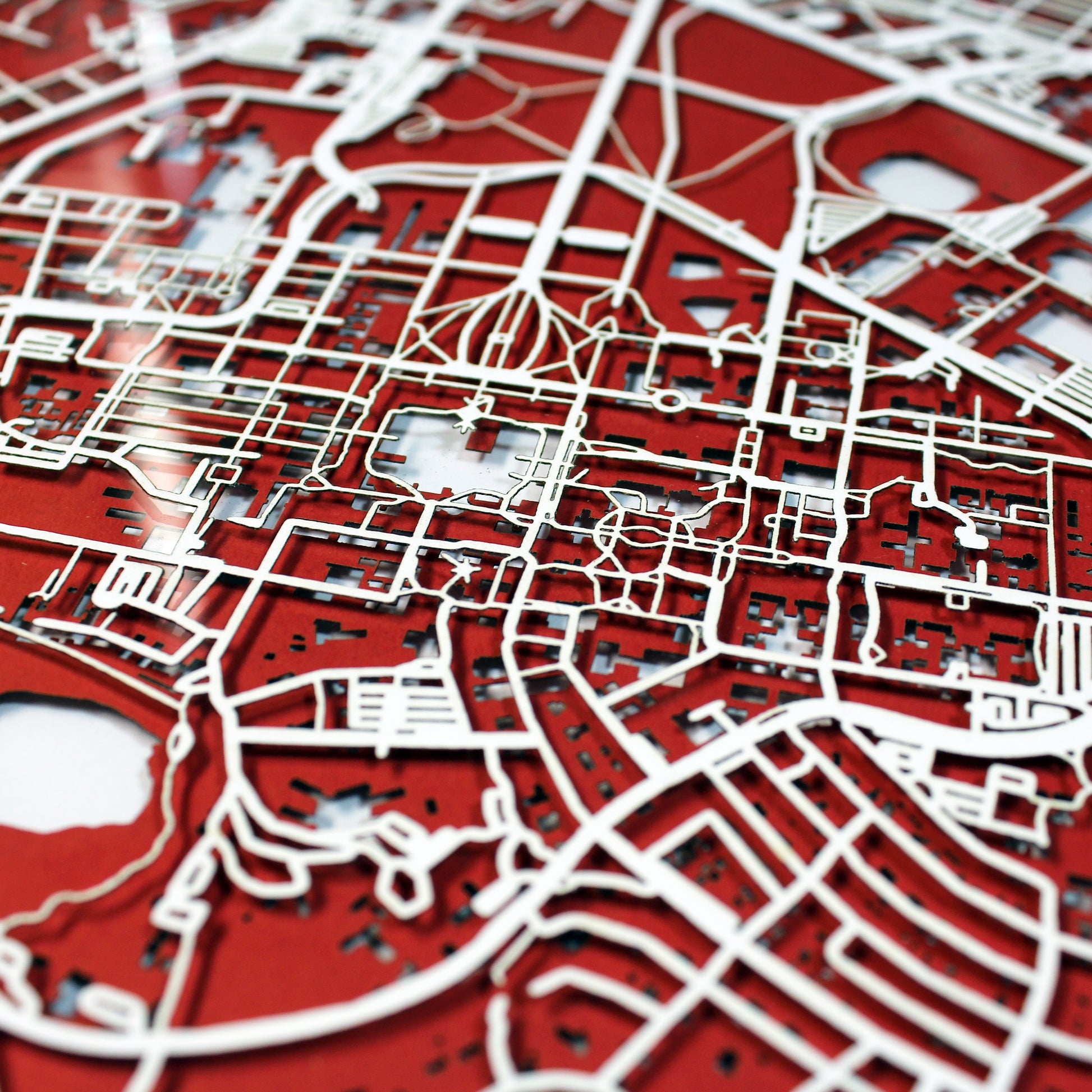 Stanford University Laser Cut Map - CarbonLight