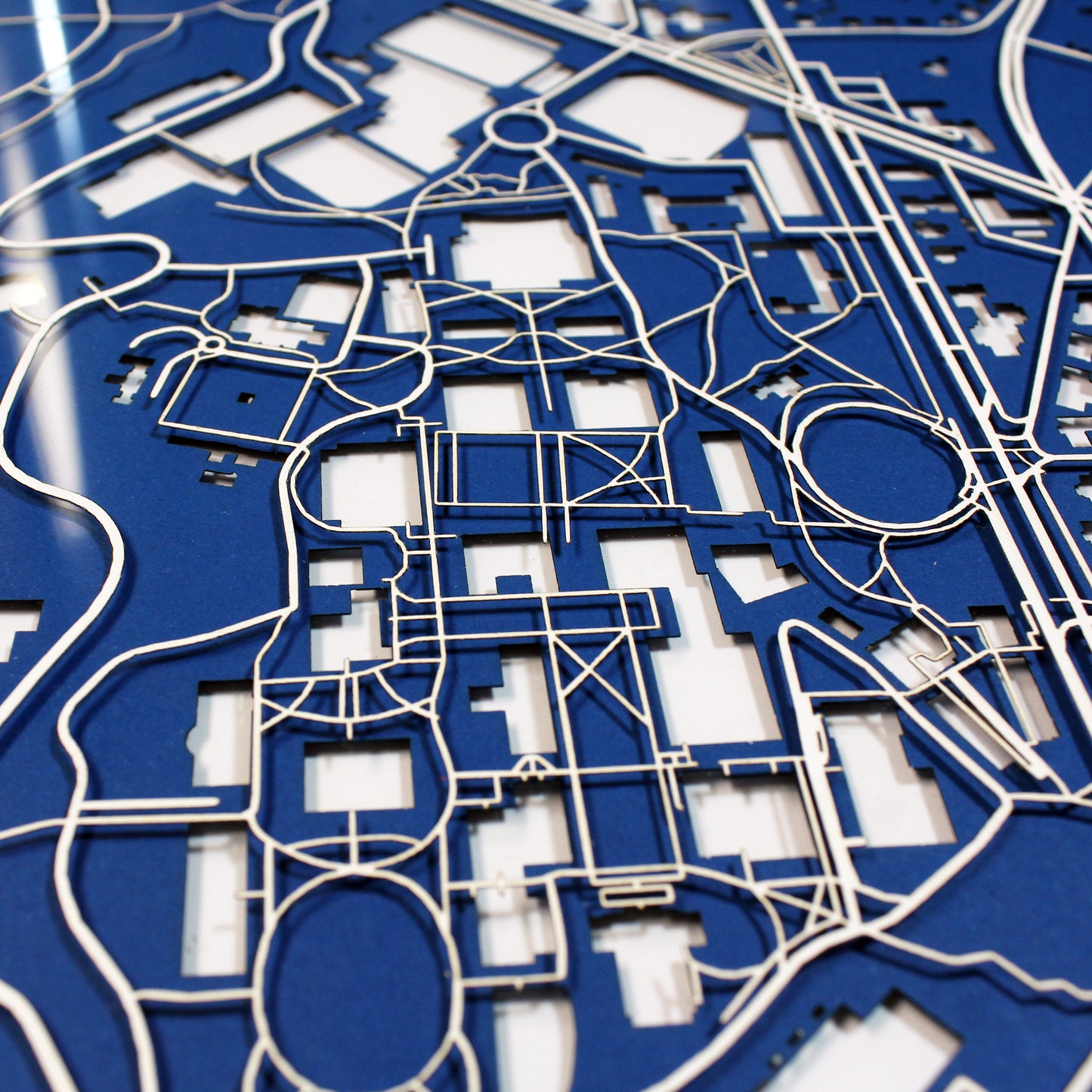 Johns Hopkins University Laser Cut Map - CarbonLight
