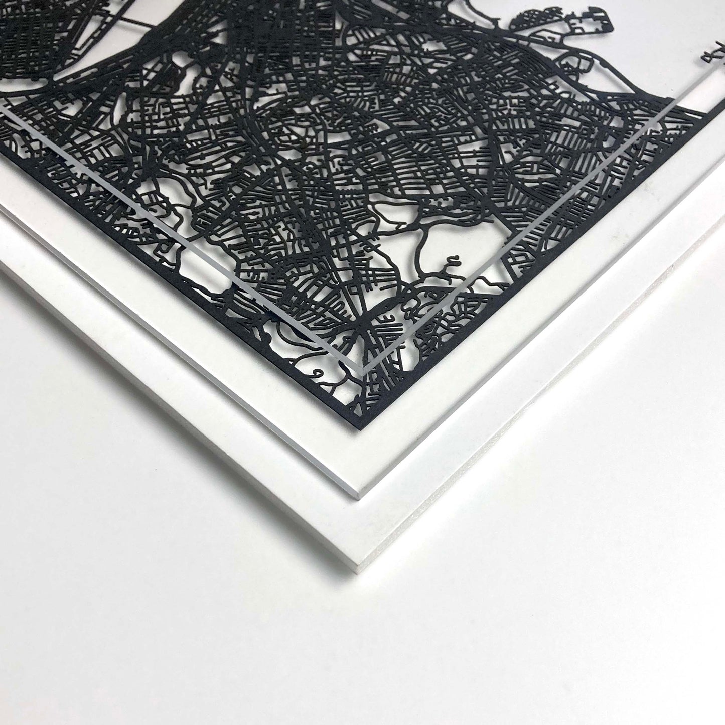 Salt Lake City UT framed laser cut map