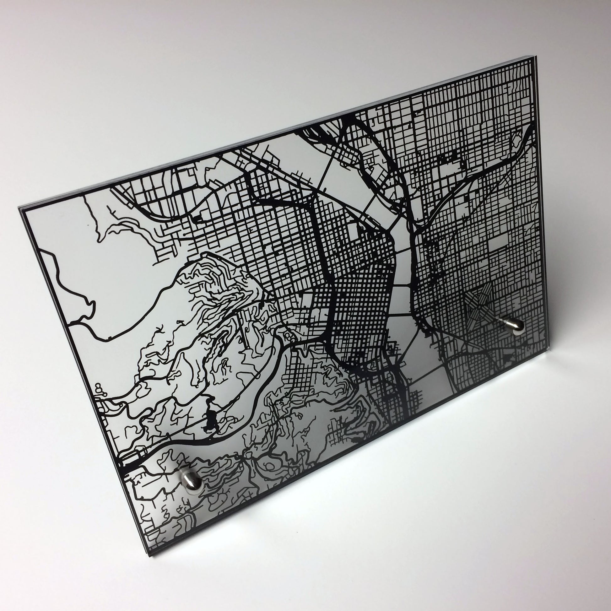 Personalized Desk Map - CarbonLight